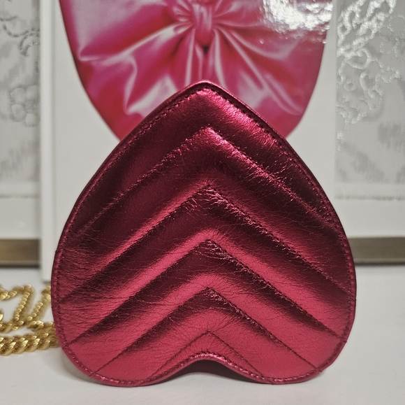 SOLD 💔 Yves Saint Laurent Monogram Love Heart Crossbody Bag 🩷 LIMITED EDITION - Picture 7 of 15